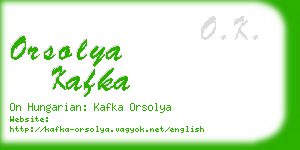 orsolya kafka business card